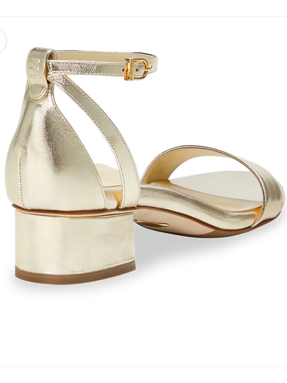 Sarah Flint Perfect Block Sandal 30 Gold Nappa 9 IT 39.5 - Picture 15 of 17